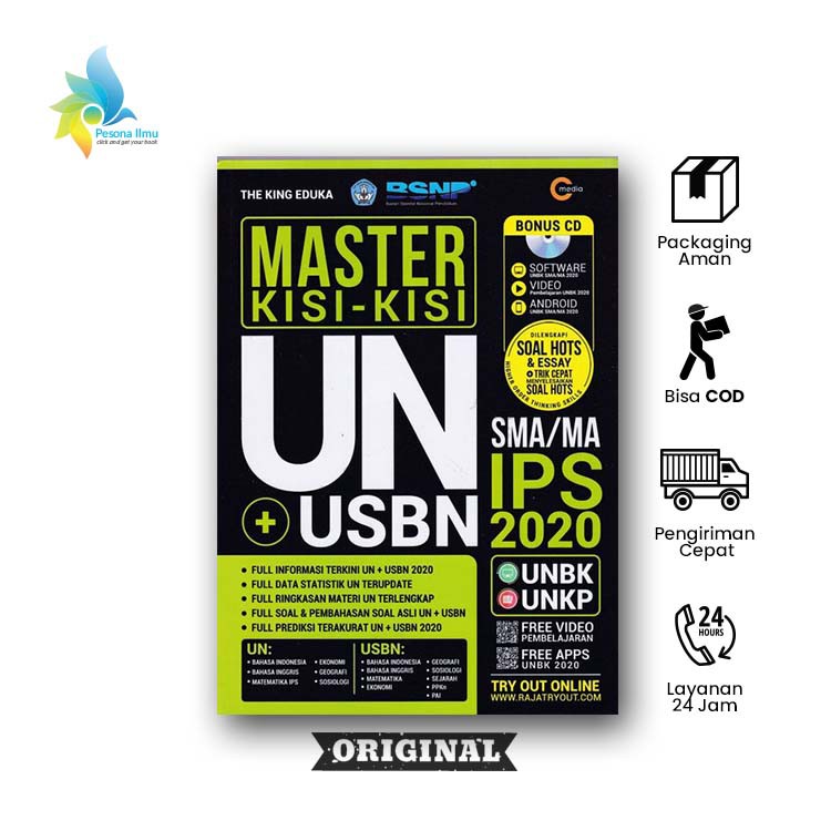 BUKU MASTER KISI - KISI UN+USBN SMA/MA IPS 2020 (PLUS CD) -Tim King Eduka-0