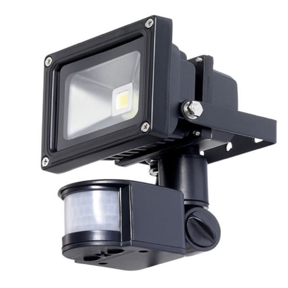 Lampu sorot Flood Light 10w 10 watt WHITE PUTIH dengan sensor gerak PIR untuk rumah gudang parkiran