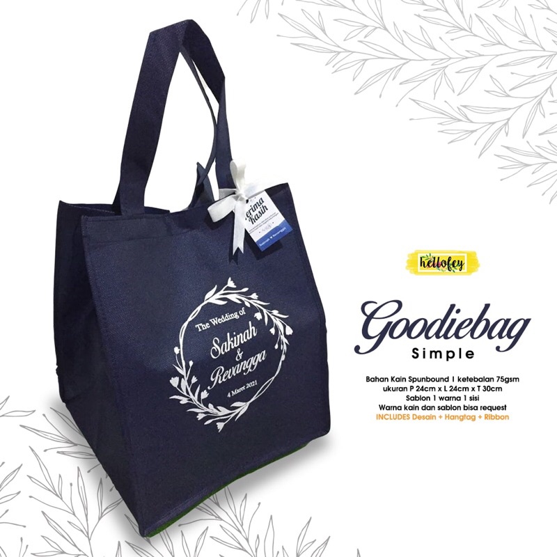 

Tas Goodiebag Nasi Kotak Simple Kain Spunbound