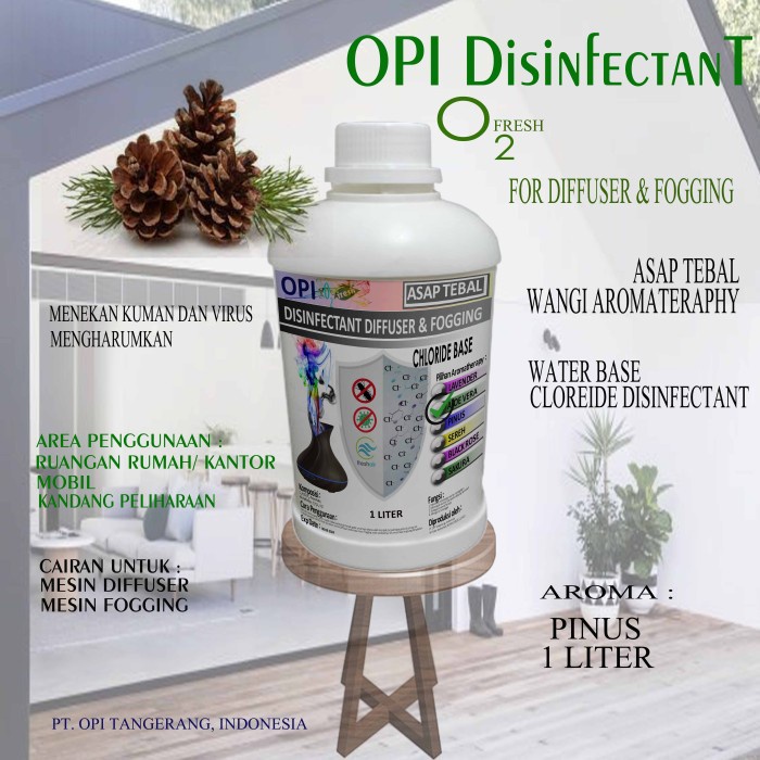 Disinfektan untuk diffuser &amp; fogging 1L waterbase asap tebal Produk OPI baru By Oke Sabun sudah ada izin edar resmi by Oke sabun suplayer