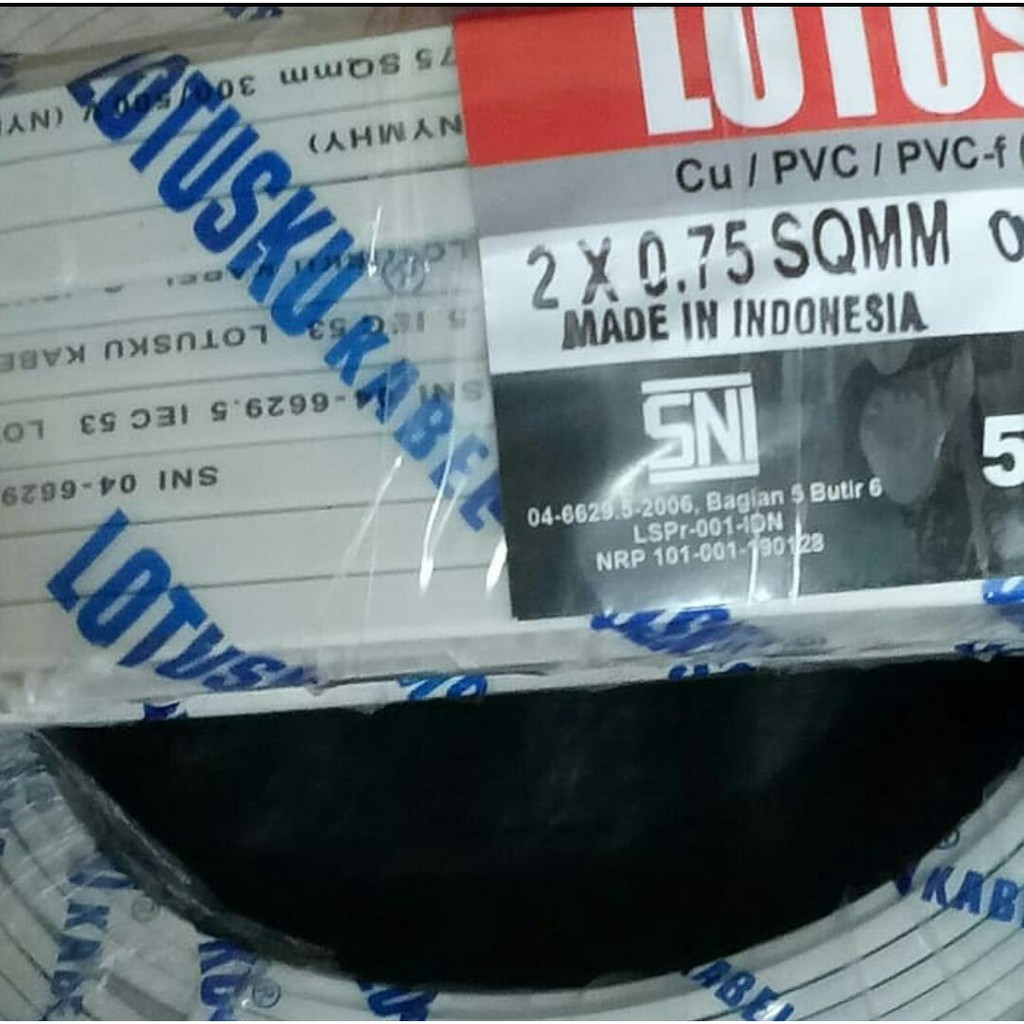 KABEL LISTRIK HYO OVAL 2X0,75 SNI