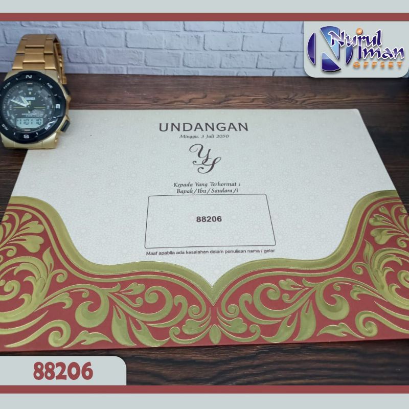 

Undangan Pernikahan Murah, Elegan, Simpel, Terkini, Ekonomis, Cantik, , Bahan Tebal, Kode. 88206