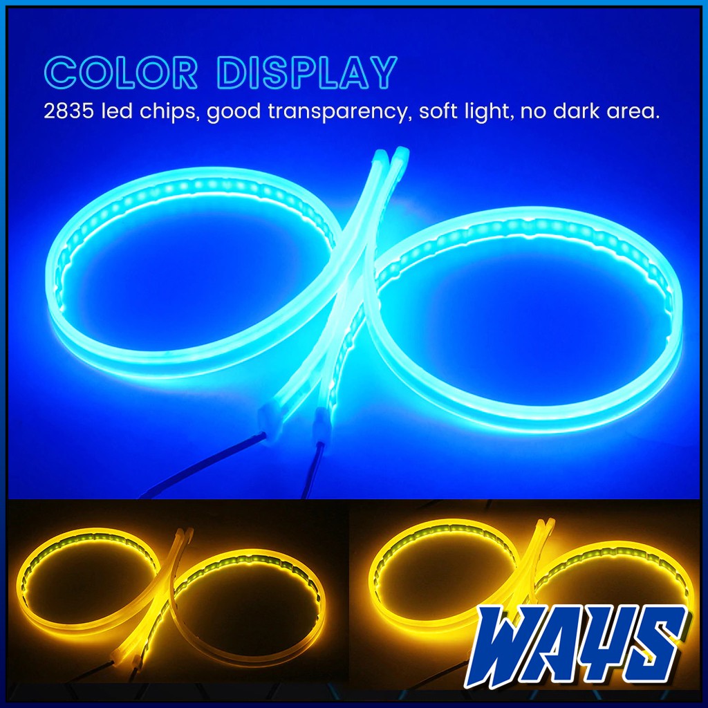 2 MODE RUNNING Lampu Alis LED Slim 30cm 60cm Senja Sein Sen Rem Variasi Motor Mobil Universal