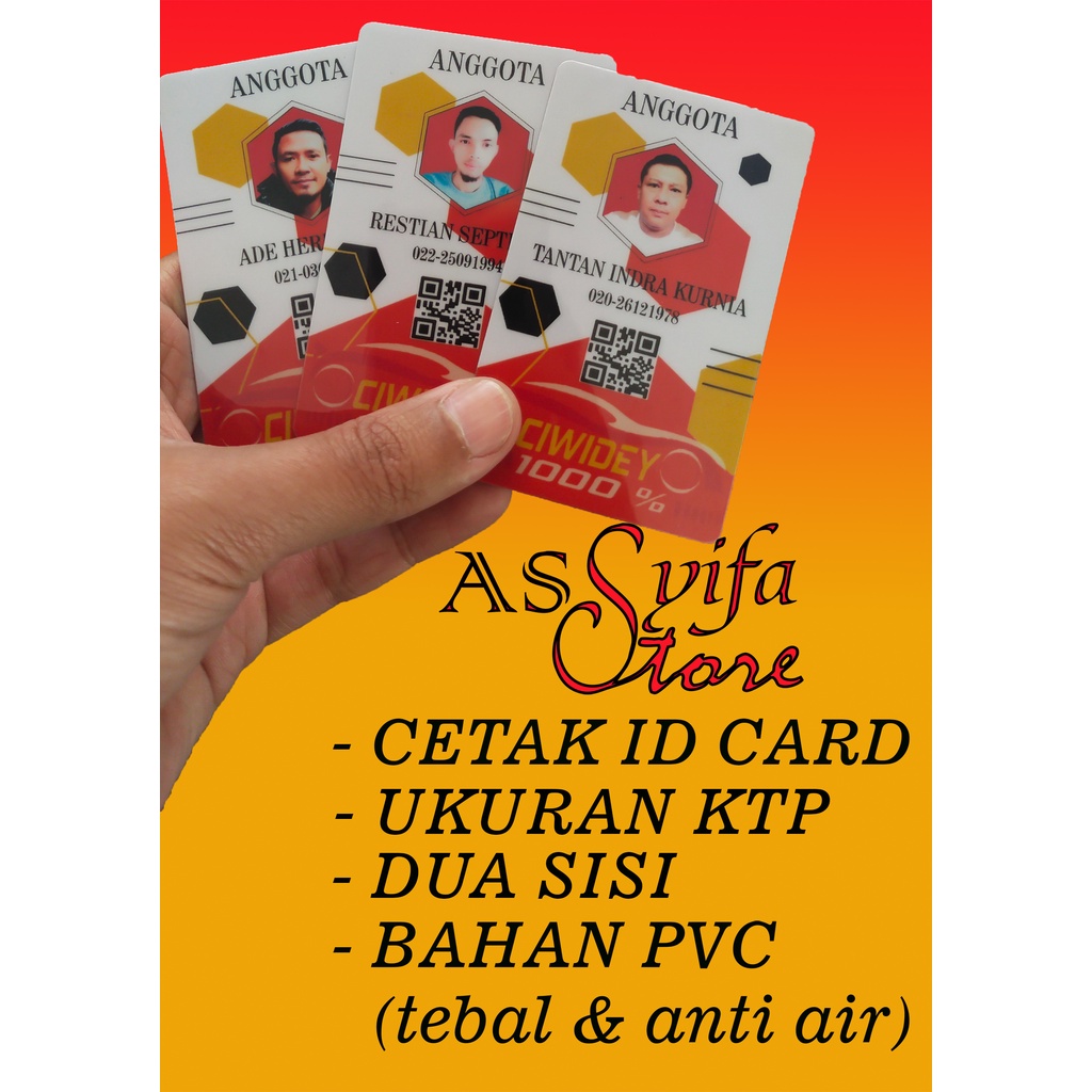 

CETAK ID CARD 2 SISI & 1 SISI (TINGGAL CETAK)