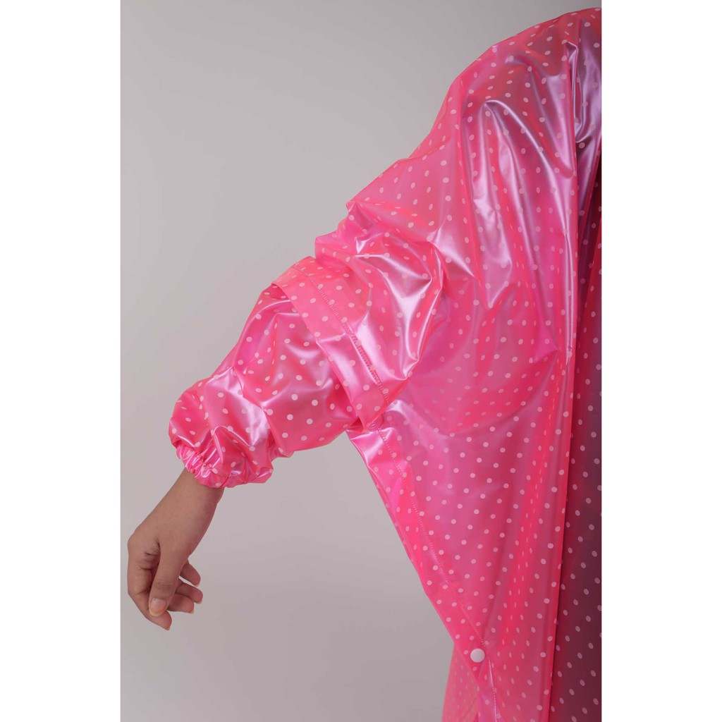 Plevia Jas Hujan Poncho Lengan Polkadot POP