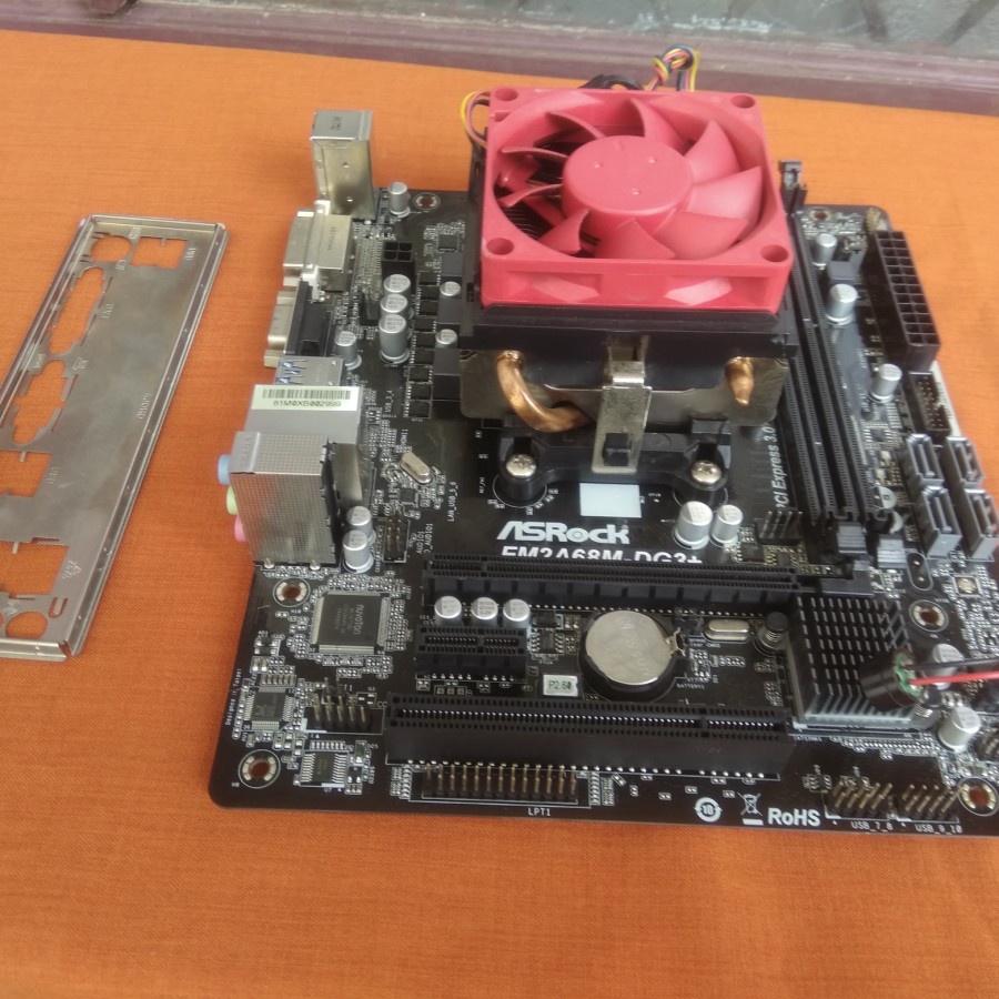 paket amd a4 6300 dan mobo asrock fm2 a68 plus kipas