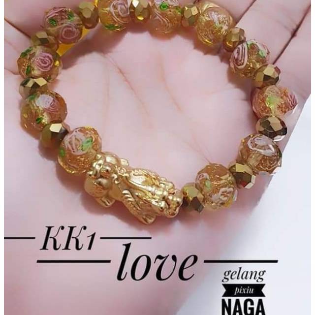 Xuping gelang batu naga lapis emas 24k terlaris 0522