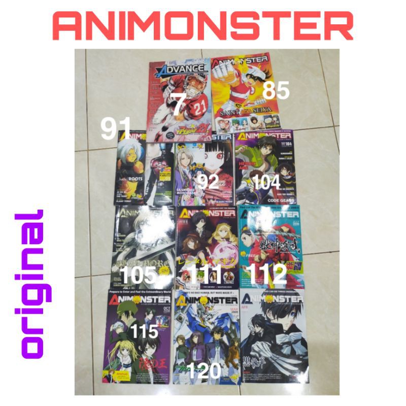 ANIMONSTER ORIGINAL (Preloved) - EDISI 2006/2007/2008/2009/2010 (volume cek deskripsi) Majalah ANIME