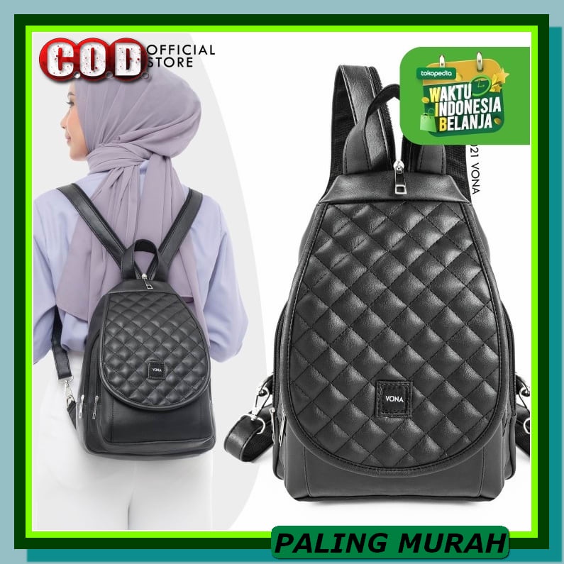 Tas Ransel Bag Original 5185 / Ransel Wanita Laptop Import Backpa SA698 Vona Tas Ransel Selempang Wa