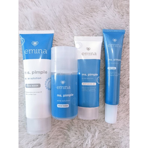 Emina Ms Pimple Acne Solution 4 in 1 Paket untuk kulit berjerawat dan berminyak