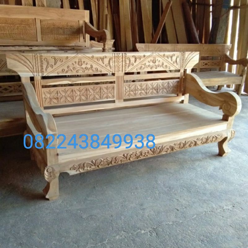 kursi teras jati antik murah bangku sofa taman cafe hotel risban jawa