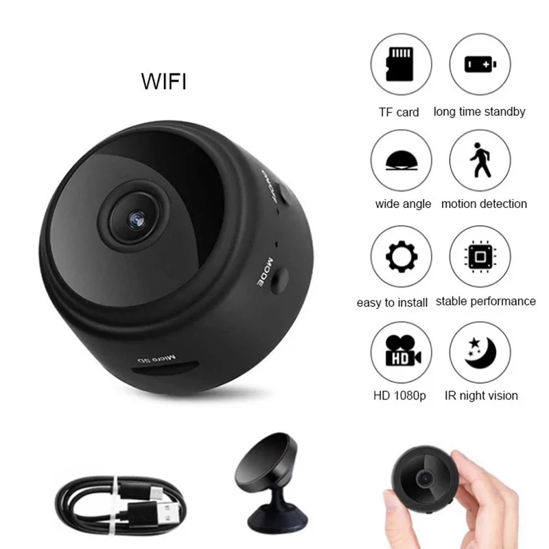 A9 Mini Kamera HD WIFI 1080P CCTV Kamera IP Versi Malam Suara Video Keamanan Kamera Nirkabel Kamera Keamanan Mini