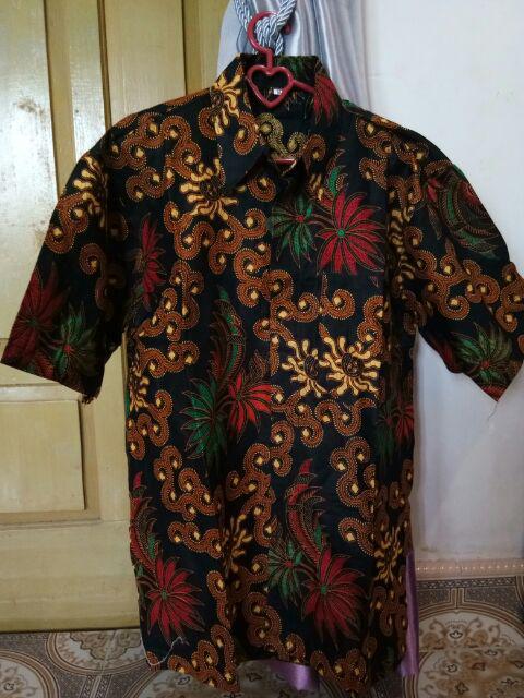 Tey-17 Batik Wanita Asj Sa Hrb026 Kenongo Kemeja Tosca Pendek