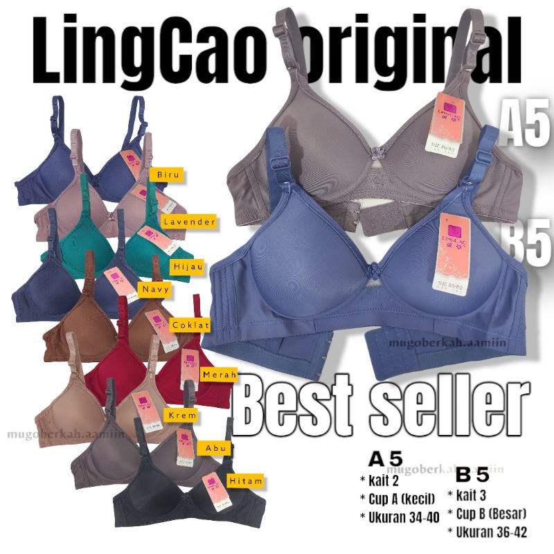 Bra Lingcao A5 & B5 original BH busa tanpa kawat Lingcao BH Lingcao premium