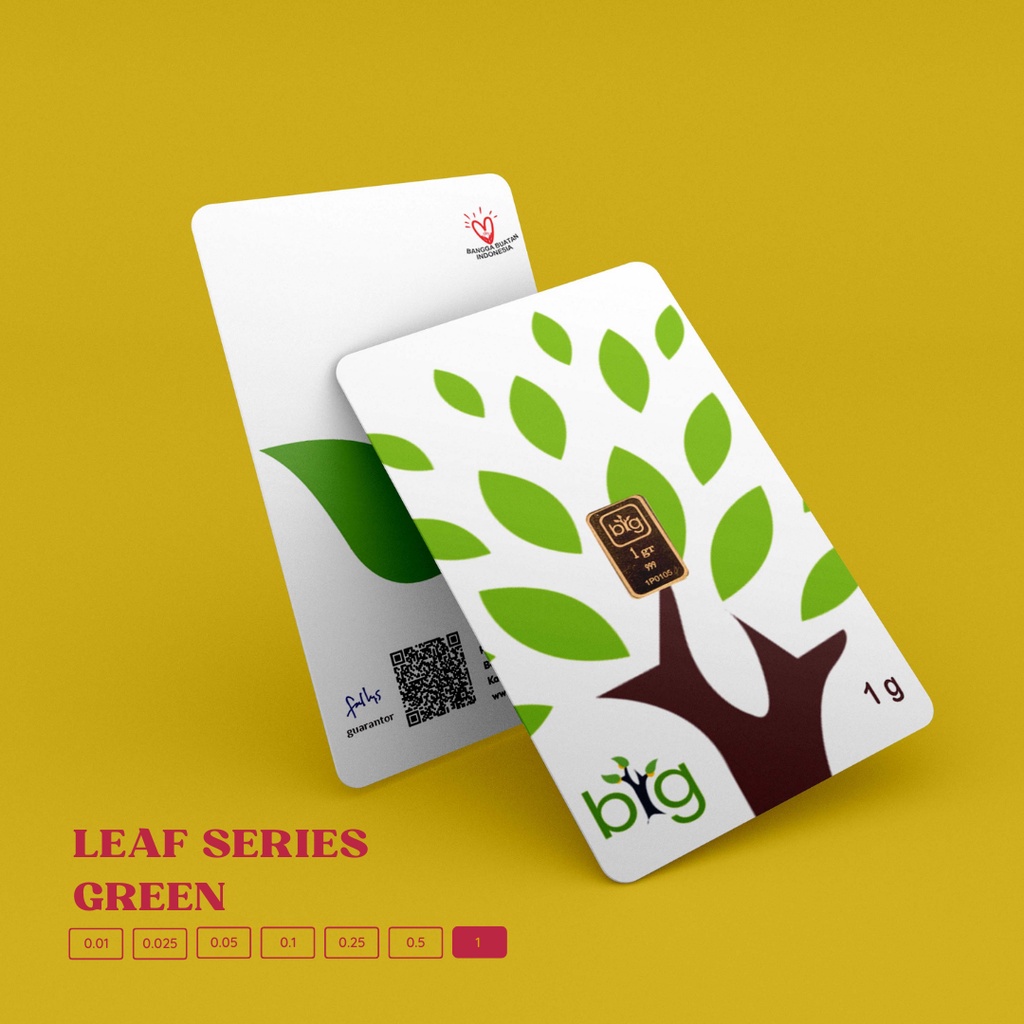 LOGA MULIA EMAS BIG GOLD GREEN LEAF SERIES - 0.25 GRAM SD 1 GRAM