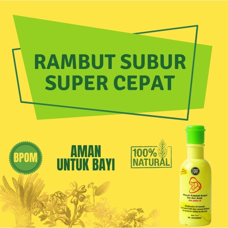 MINYAK RAMBUT KEMIRI FORA ISI 65 ML ORIGINAL