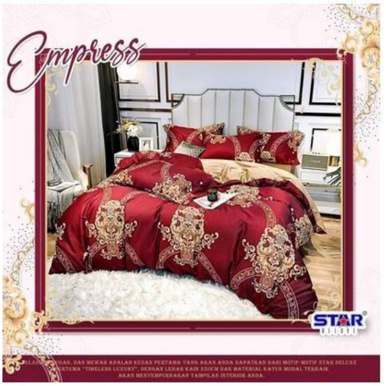 pillowmart sprei karet keliling motif Merah