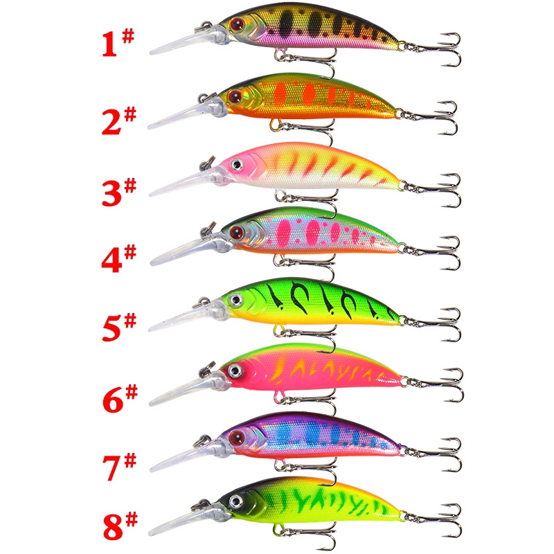 Top Water Lure Umpan Pancing Mini Minnow Lure Alat Pancing Murah Umpan Ikan Umpan Mancing relix nusantara Umpan Pancing Buatan 1PCS 6g/7cm Alat Pancing Umpan Mancing Kail Pancing Plastic Bait