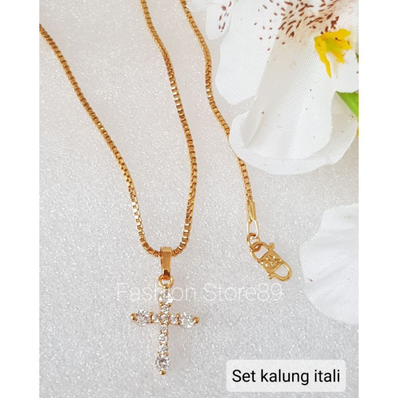 Fashion Kalung Salib Kalung Rohani Fashion xuping yaxiya bestseller lapis emas import