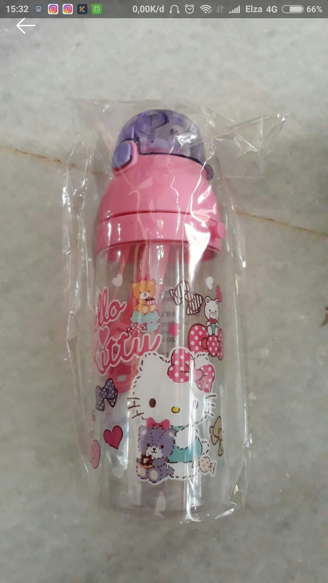 Botol Minum Karakter Hello Kitty, Cars, Little Pony, Avengers Kode 3652