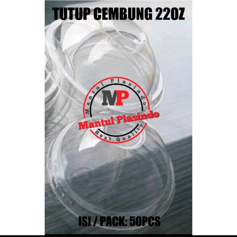 isi 50pcs Tutup cembung polos 22oz