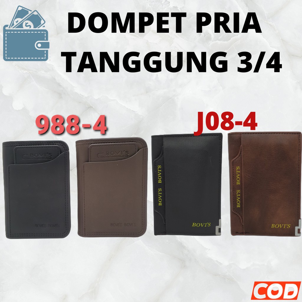 Dompet pria Tanggung 3/4 Import Murah Keren Original | Dompet Cowo Tanggung Terbaru (J08-4/988-4)