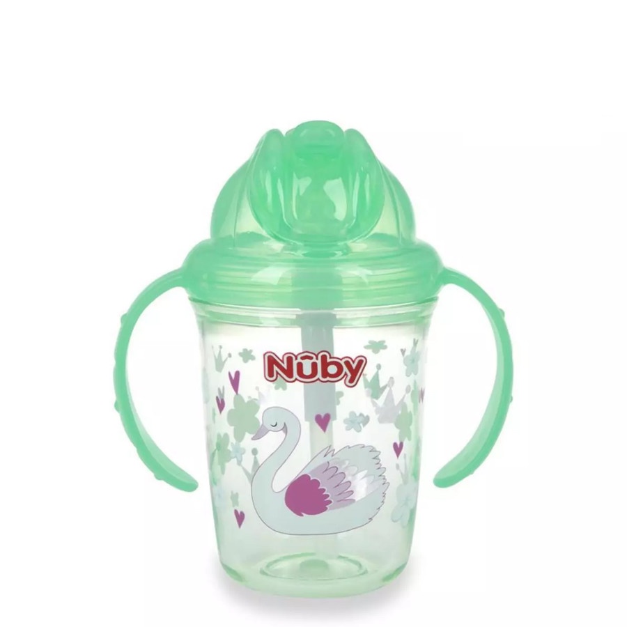 Botol Minum Anak Nuby Kids Tritan Glitter Fat Straw NB228 240ml