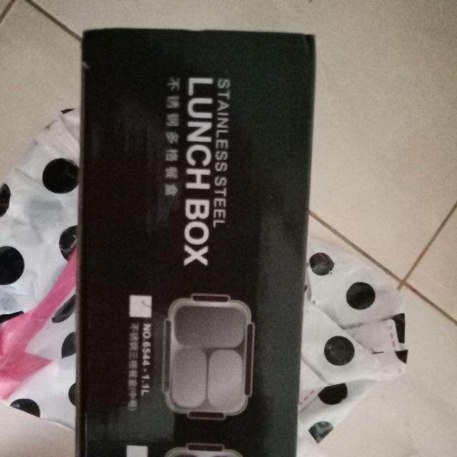 Tempat Bekal Lunchbox Tedemei 6544 Sekat 3 Tahan Panas | Kotak Makan Stainless