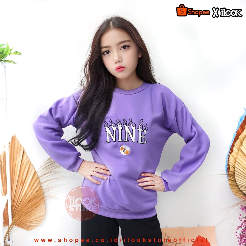 ilook | Sweater Nine Fire (9)  | Sweater Oblong | Sweater Kekinian |Sweater Murah