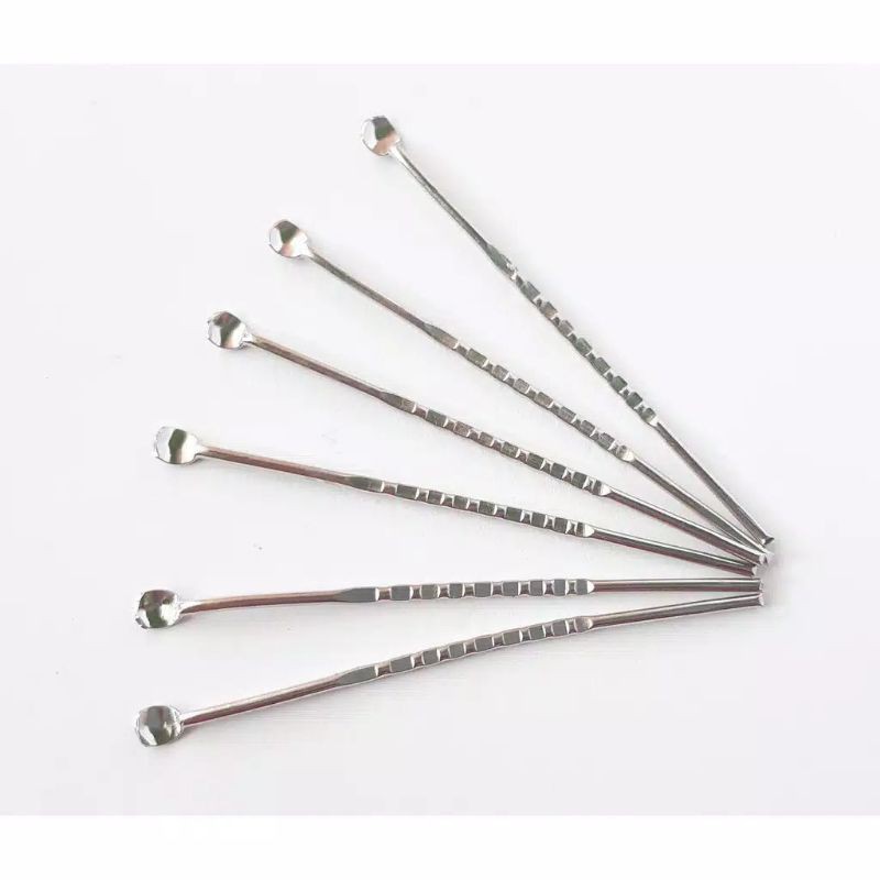 pengorek kuping besi stainless steel korek kuping besi pembersih kuping cotton bud