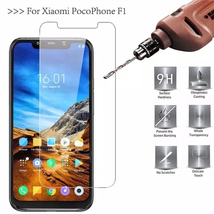 TEMPERED GLASS XIAOMI POCOPHONE F1 2018 NEW ANTI GORES KACA FULL BENING - SCREEN PROTECTOR