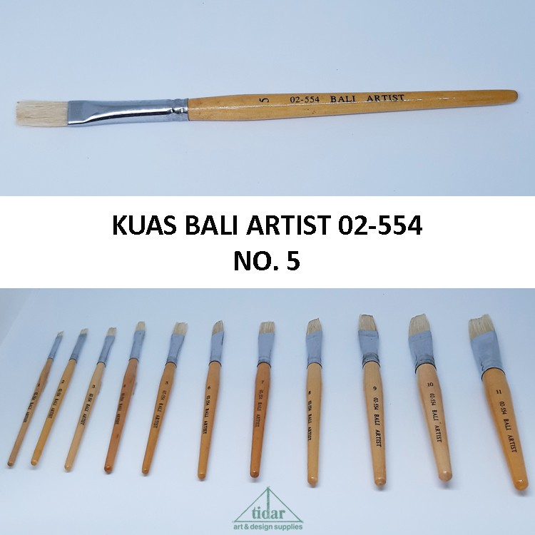 

Brush / Kuas Bali Artist 02-554 Bristle Gepeng / Datar / Flat No. 5