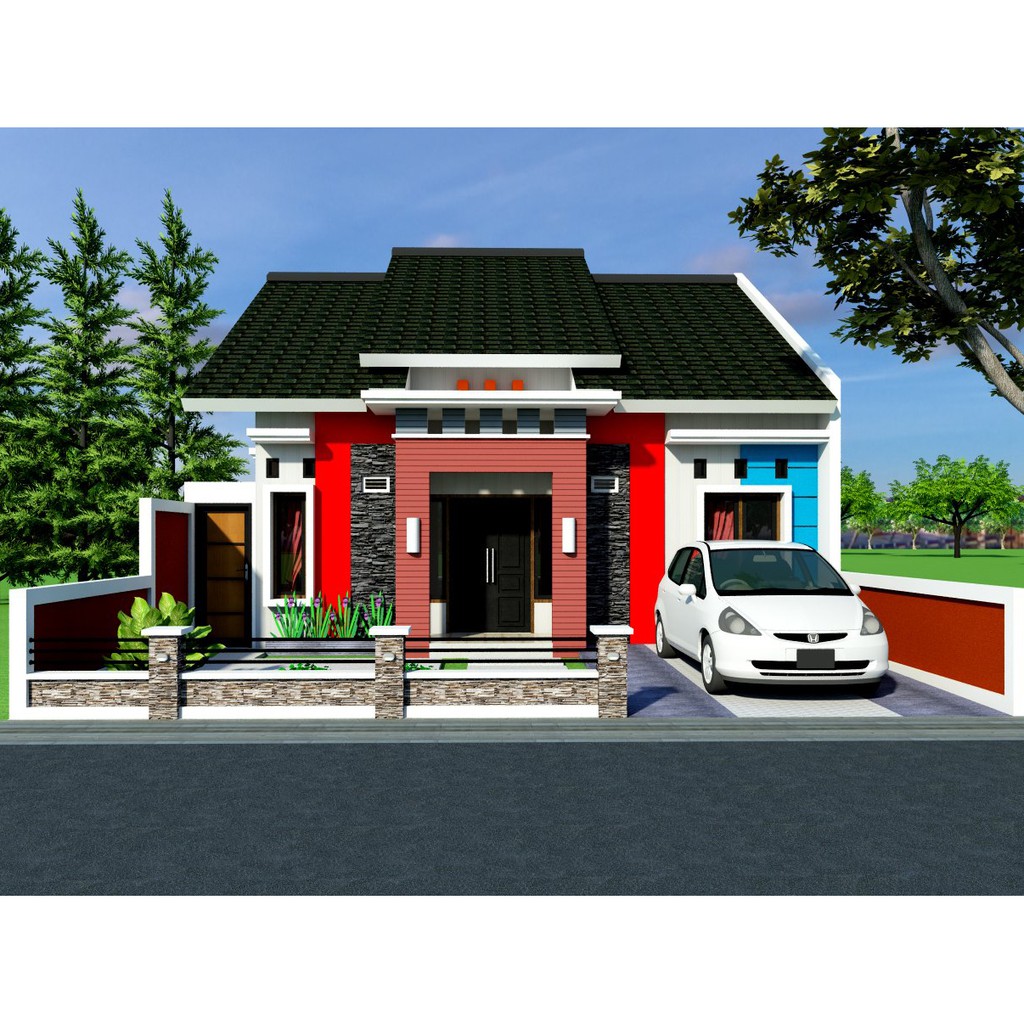 GAMBAR KERJA DESAIN RUMAH MINIMALIS TYPE 70 Shopee Indonesia