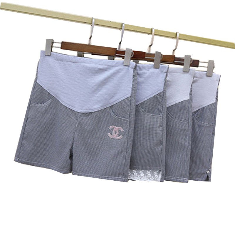  Celana  Legging Pendek Motif Kotak  kotak  Bahan Elastis 