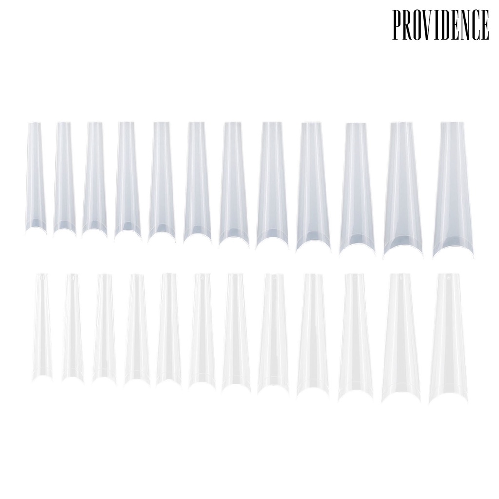 Providence 100Pcs/200Pcs Nail Form Mold Easy to Carry Reusable ABS False Nail Water Pipe Tips for Manicure