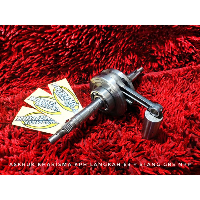 CRANKSHAFT ASKRUK KRUK AS KHARISMA KPH LANGKAH 63 GESER TORSI NOLPACKING - BOYRENK RACING CONCEPT