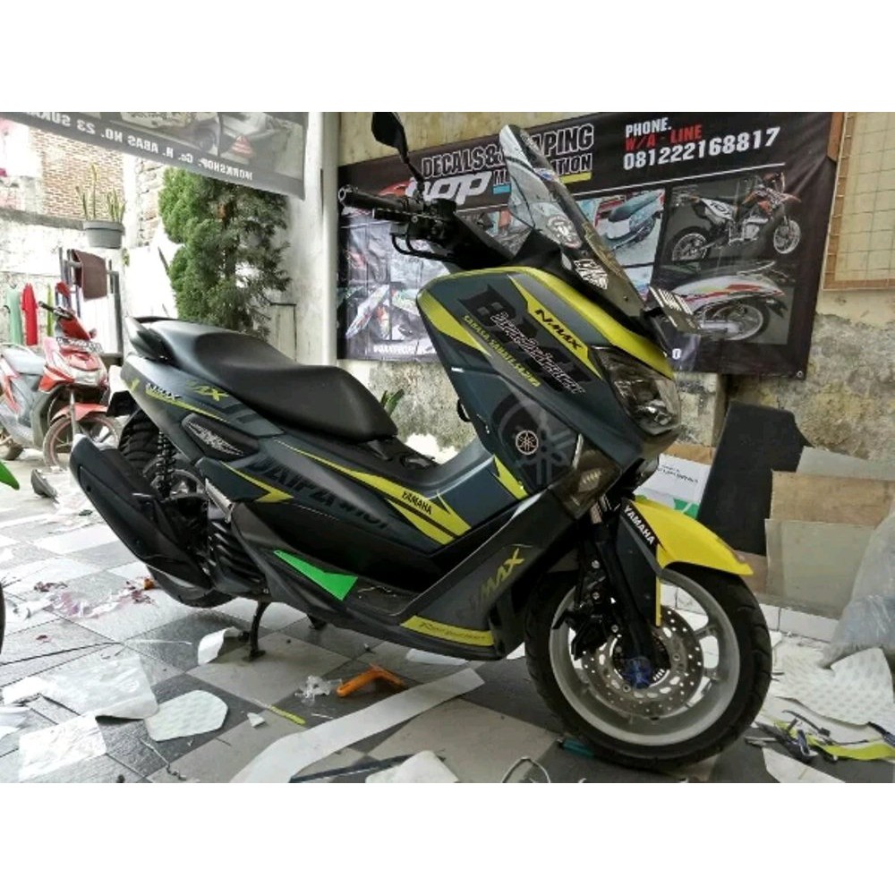 DECAL YAMAHA NMAX GRAFIS KUNING DECAL PILIHAN Termurah