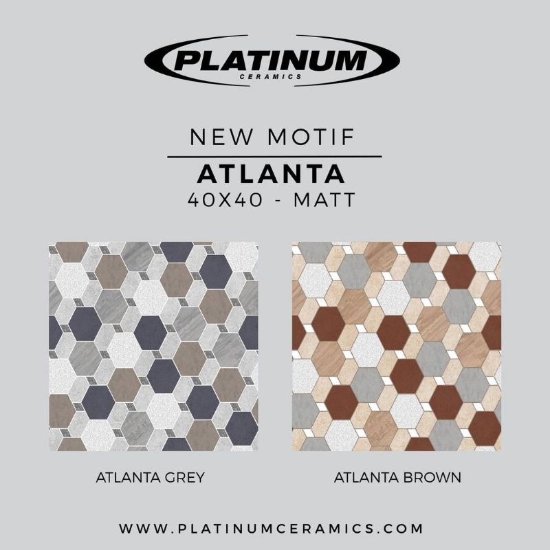 KERAMIK LANTAI 40X40 ATLANA / NEW MOTIF /PLATINUM / MATT /KW1