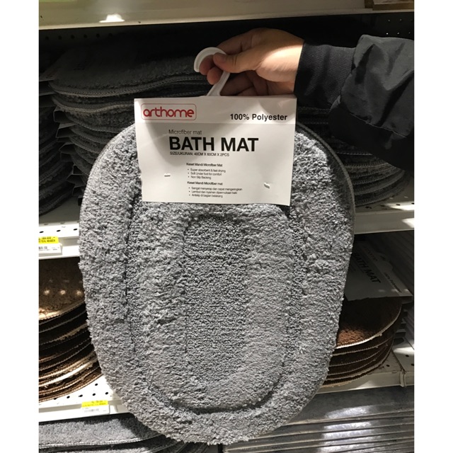 Keset kamar mandi bath mat microfiber oval ace hardware