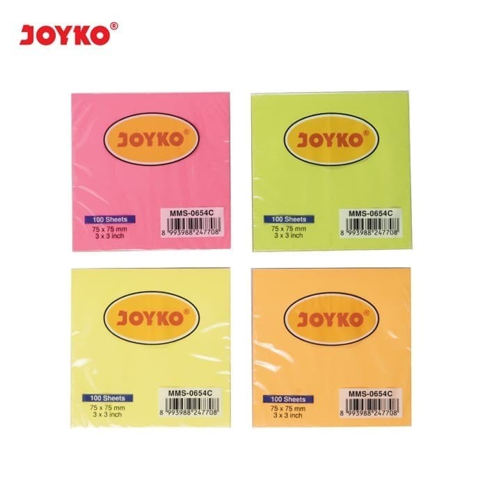 

Joyko Memo Stick MMS-0654 Sticky Note Kertas Warna Tempel 75x75 mm