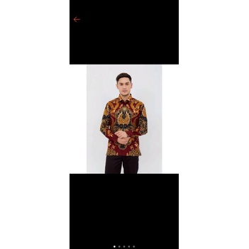 kemeja batik lengan panjang Alisan Preloved size S