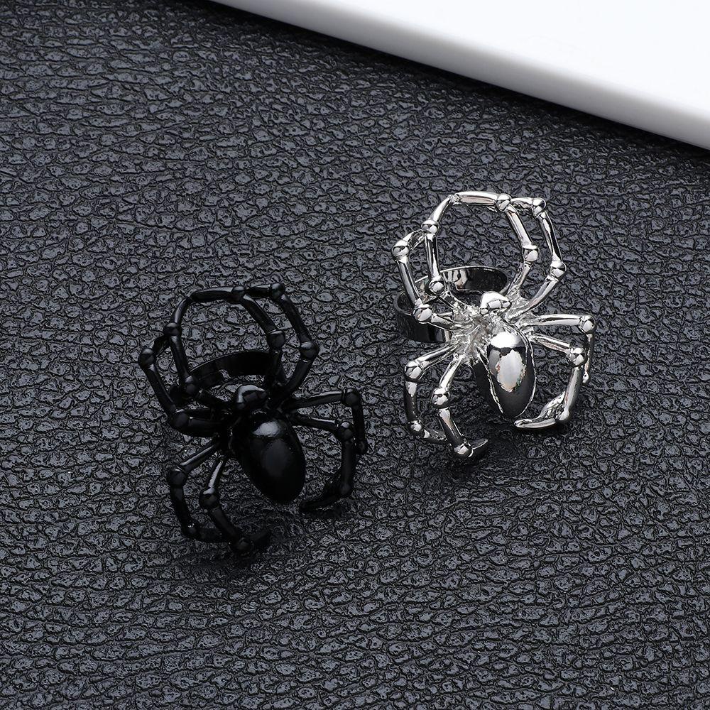 Preva Spider Cincin Perempuan Pria Gothic Biker Rock Mens Rings Stainless Steel Hip Hop Halloween