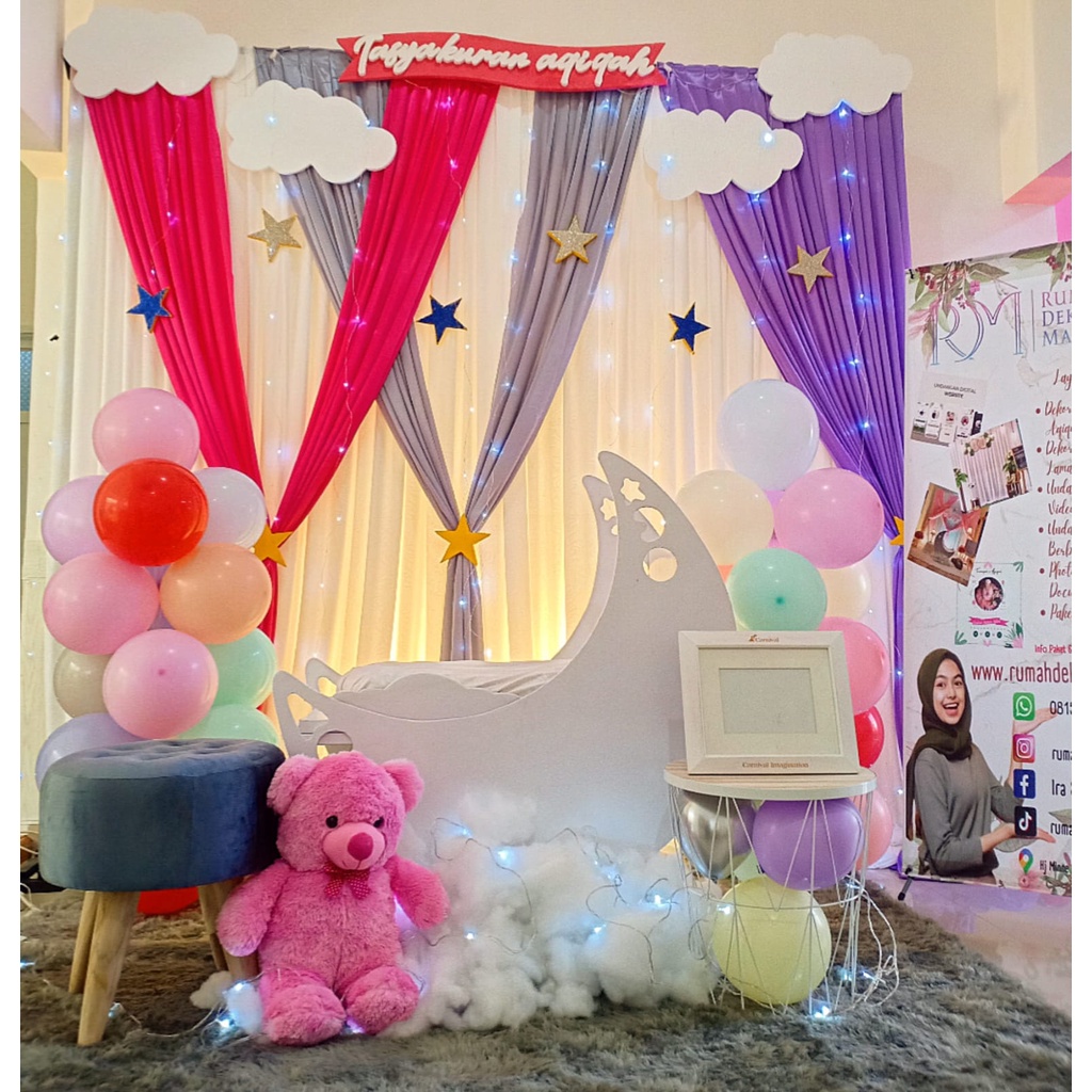 Dekorasi Backdrop Aqiqah, Lamaran & Syukuran Makassar rumahdekormks.com