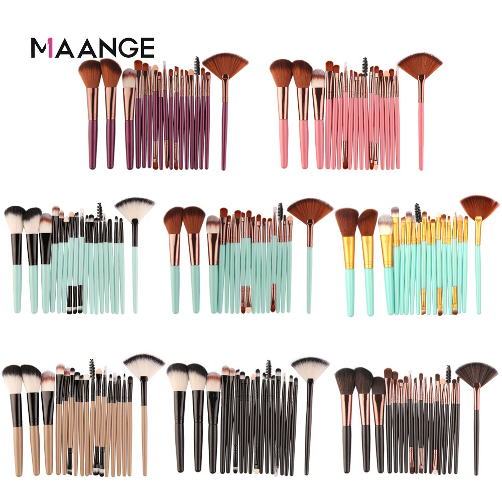 Original Maange 18Pcs Set Brush Kosmetik Make up Profesional