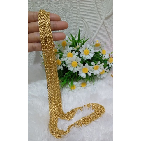 kalung nori/medan panjang lapis emas 24k