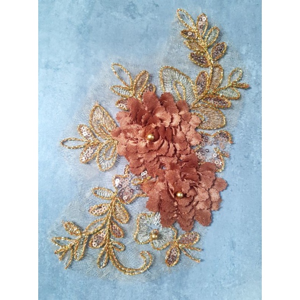 aplikasi bunga bordir payet