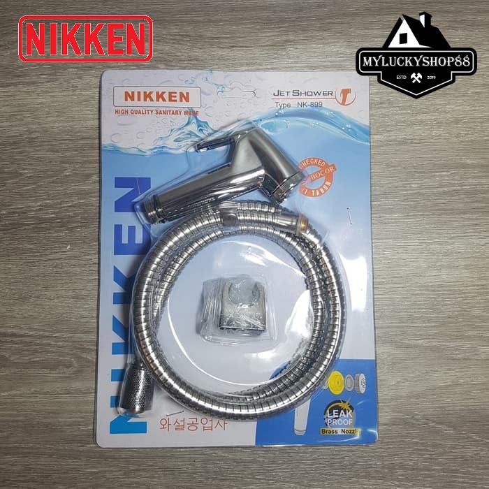 Nikken Jet Shower Chrome - Shower Cebok Silver Selang Flexible