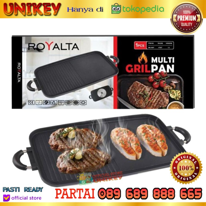 Jual SUGGO MULTI GRILL PAN BBQ SQUARE ALAT BUAT BAKAR AYAM SATE