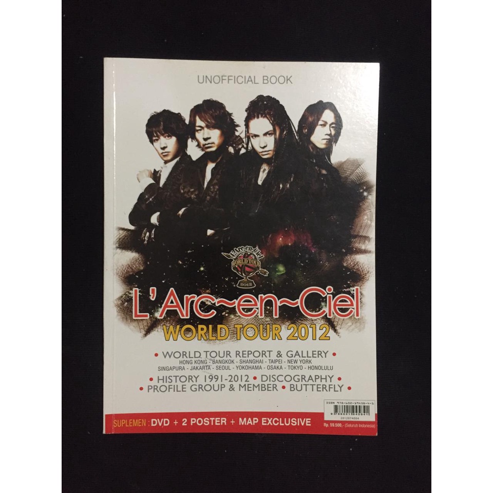 Preloved. Buku Majalah Unofficial LARUKU L'Arc~en~Ciel WORLD TOUR 2012 + BONUS KOMPLIT