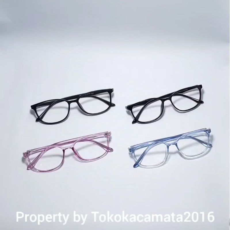 Kacamata Baca Plus Pria & Wanita Anti Radiasi Gagang Ringan & Lentur Paket Frame & Lensa Kacamata Ba